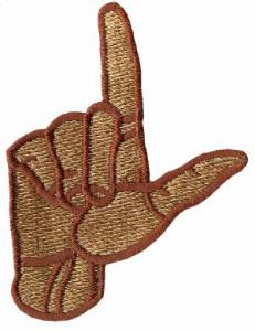 Picture of Sign Language L Machine Embroidery Design