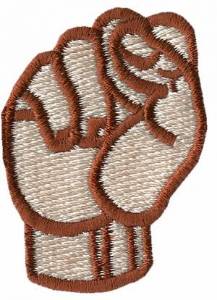 Picture of Sign Language S Machine Embroidery Design
