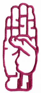Picture of Sign Language B Machine Embroidery Design