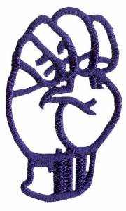 Picture of Sign Language E Machine Embroidery Design