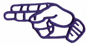 Picture of Sign Language H Machine Embroidery Design