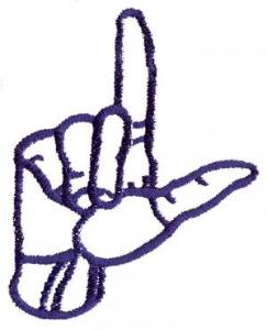 Picture of Sign Language L Machine Embroidery Design