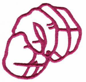 Picture of Sign Language M Machine Embroidery Design