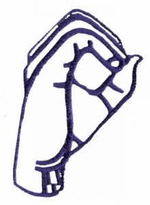 Picture of Sign Language O Machine Embroidery Design