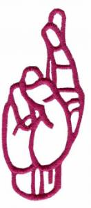 Picture of Sign Language R Machine Embroidery Design