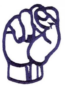Picture of Sign Language S Machine Embroidery Design