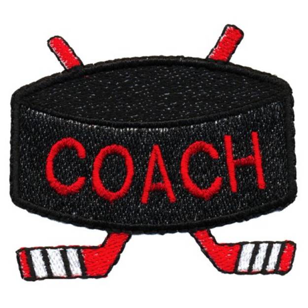 Picture of Hockey Coach Machine Embroidery Design