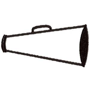 Picture of Megaphone Outline Machine Embroidery Design