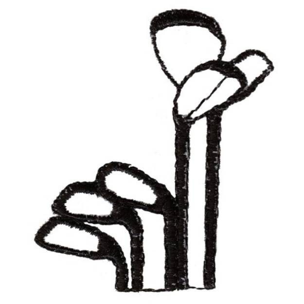 Picture of Irons and woods outline Machine Embroidery Design