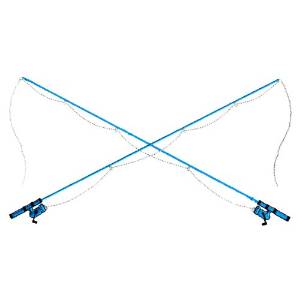 Picture of Crossed Fishing Rods Machine Embroidery Design
