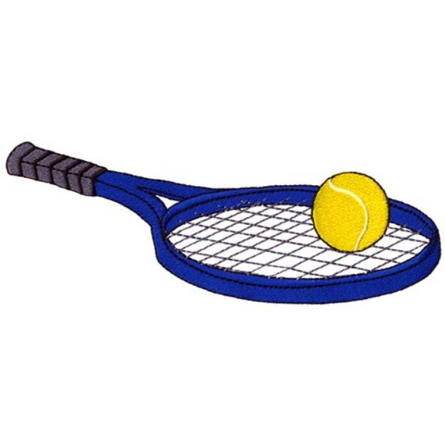 Picture of Tennis Racquet and Ball Machine Embroidery Design