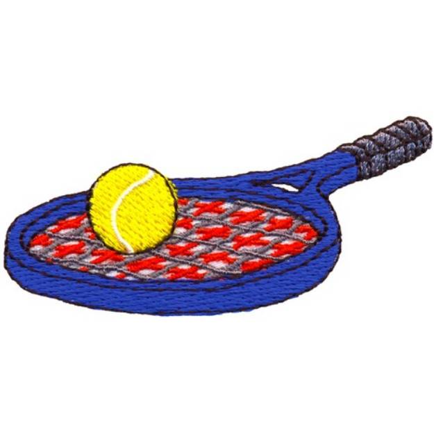 Picture of Tennis Racquet and Ball Machine Embroidery Design