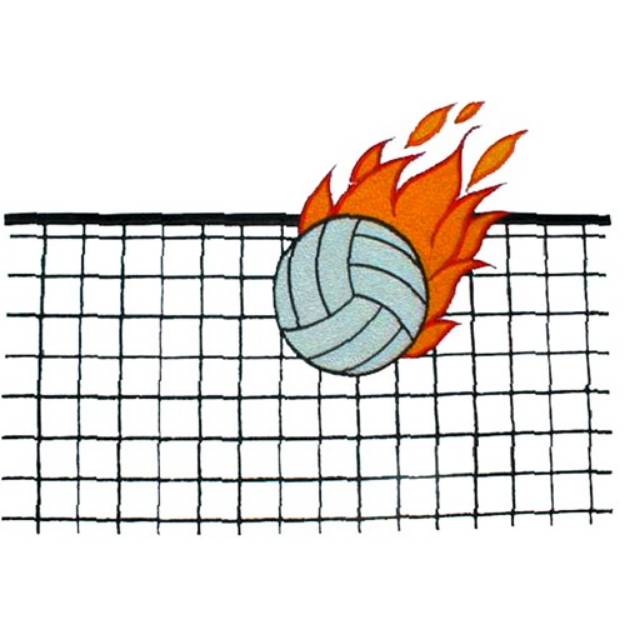 Picture of Volleyball & Net Machine Embroidery Design