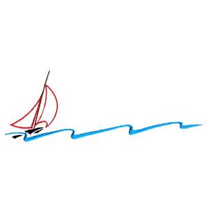 Picture of Sailboat on Water Machine Embroidery Design