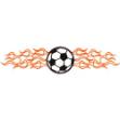 Picture of Flaming Soccer Ball Machine Embroidery Design