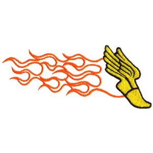 Picture of Flaming Track Machine Embroidery Design