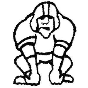 Picture of Football Character Machine Embroidery Design