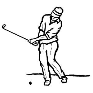 Picture of Golf Swing Outline Machine Embroidery Design