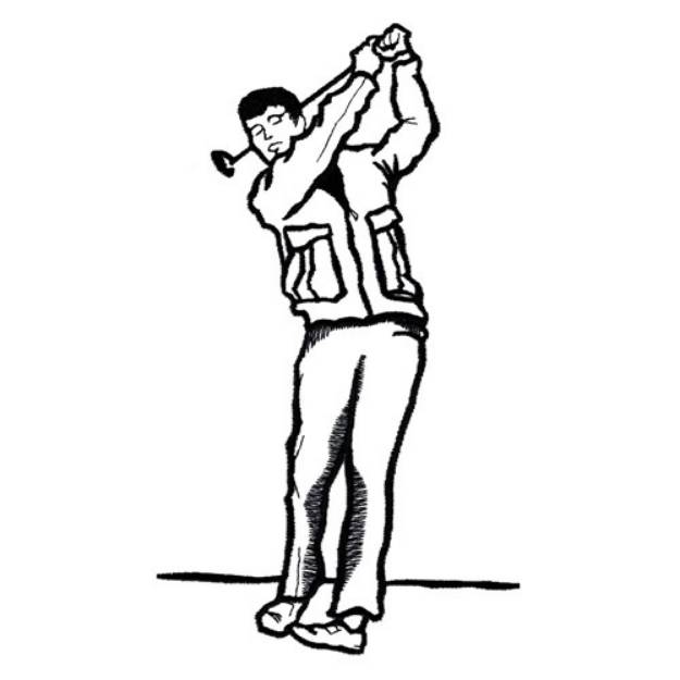 Picture of Golf Swing Outline Machine Embroidery Design