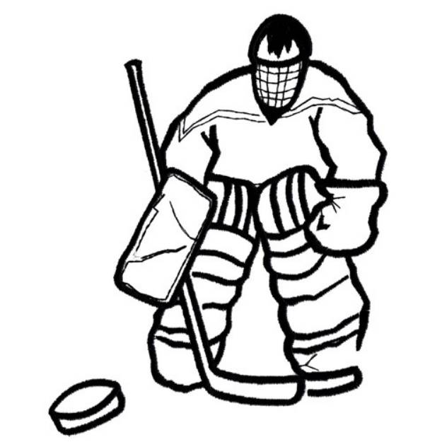 Picture of Hockey Goalie Machine Embroidery Design