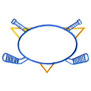 Picture of Hockey Stick Logo Machine Embroidery Design
