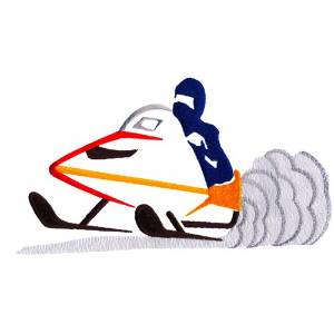 Picture of Racing Snowmobiler Machine Embroidery Design
