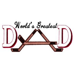 Picture of Greatest Hockey Dad Machine Embroidery Design