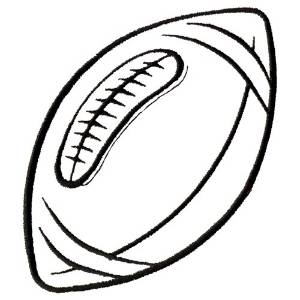 Picture of Football Outline Machine Embroidery Design