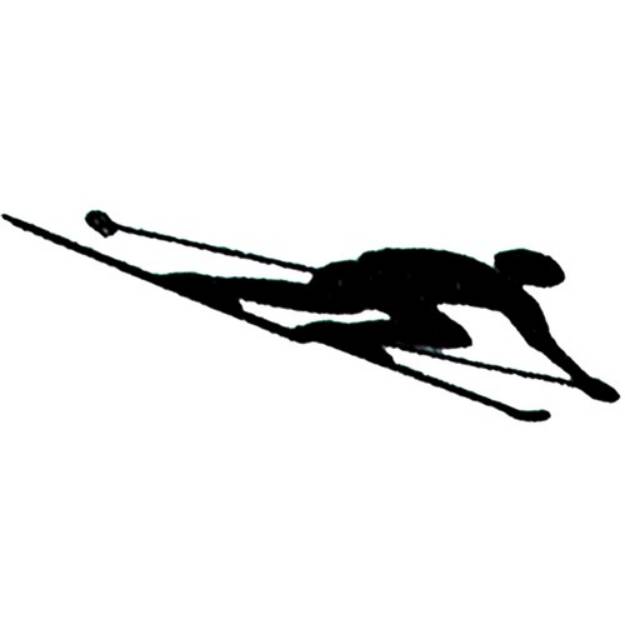 Picture of Skier Silhouette Machine Embroidery Design