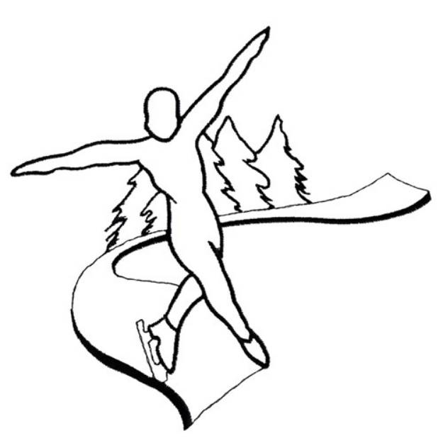 Picture of Skater Outline Machine Embroidery Design
