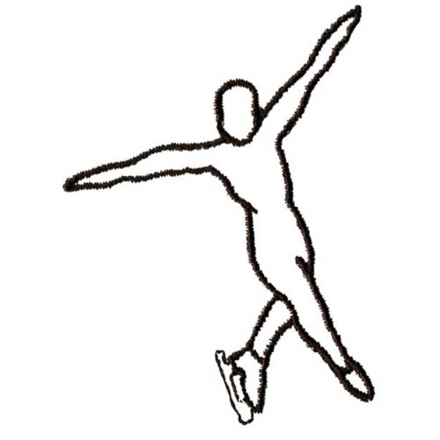 Picture of Skater Outline Machine Embroidery Design
