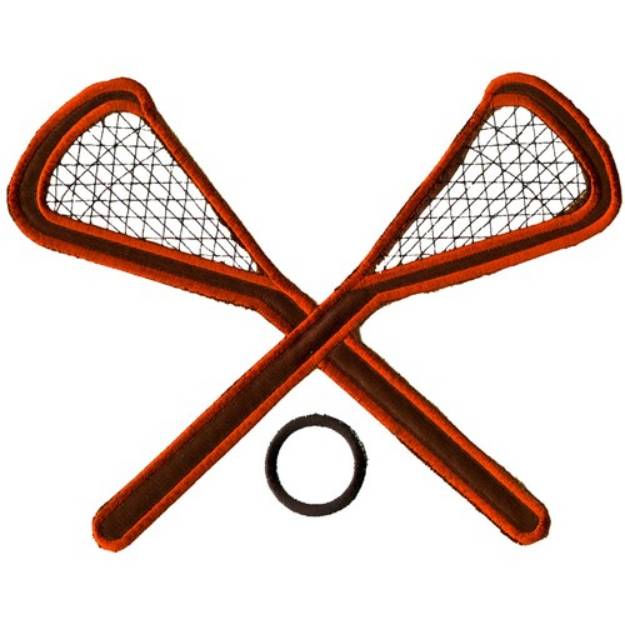Picture of Applique Lacrosse Sticks Machine Embroidery Design