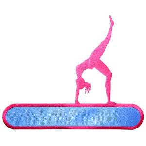 Picture of Gymnast Applique Machine Embroidery Design