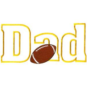 Picture of Football Dad Machine Embroidery Design
