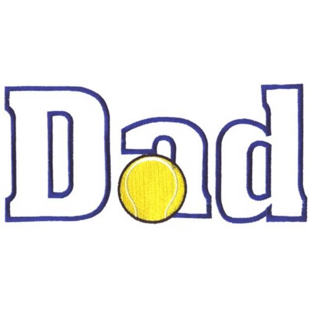 Picture of Tennis Dad Machine Embroidery Design