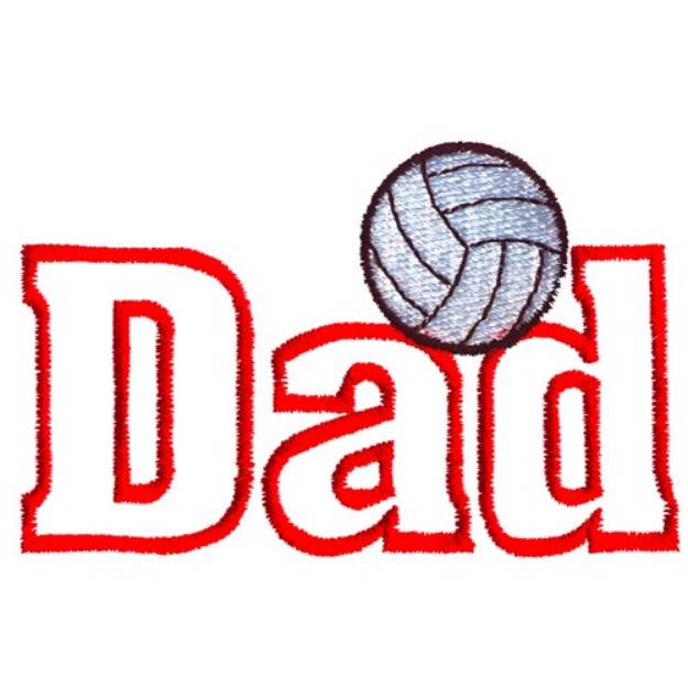 Picture of Volleyball Dad Machine Embroidery Design