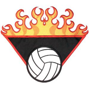 Picture of Applique Volleyball Machine Embroidery Design