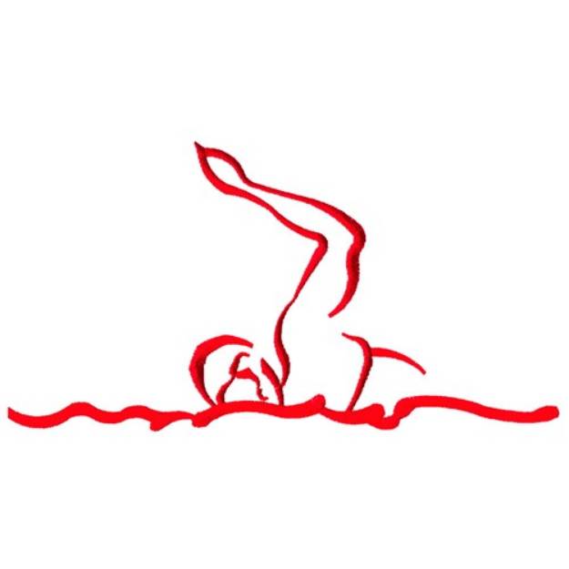 Picture of Abstract Swimmer Machine Embroidery Design