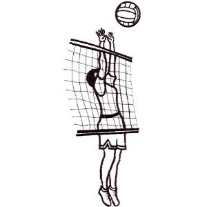 Picture of Volleyball Player Machine Embroidery Design