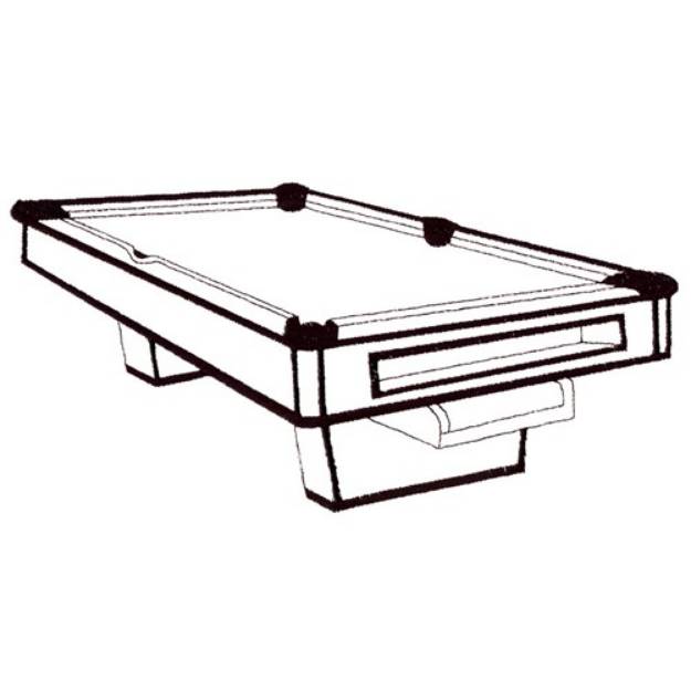 Picture of Pool Table Outline Machine Embroidery Design
