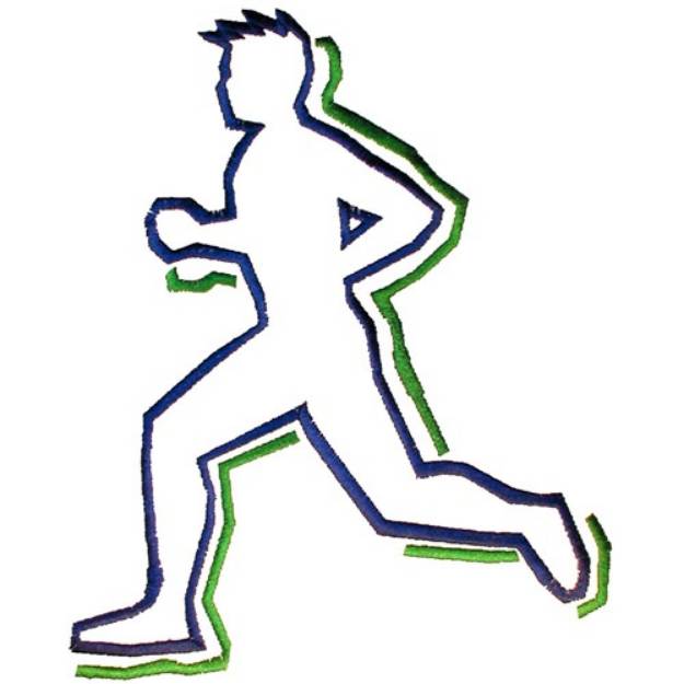 Picture of Runner Outline Machine Embroidery Design