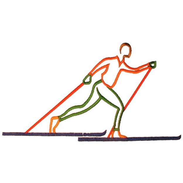 Picture of Nordic Skier Machine Embroidery Design