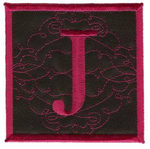 Picture of Square Applique J Machine Embroidery Design