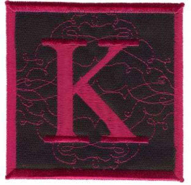 Picture of Square Applique K Machine Embroidery Design
