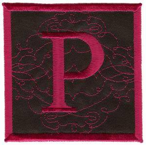 Picture of Square Applique P Machine Embroidery Design