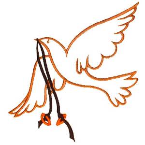 Picture of Wedding Quilt Dove Machine Embroidery Design