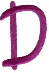 Picture of Squiggly D Machine Embroidery Design
