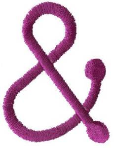 Picture of Stick Ampersand Machine Embroidery Design
