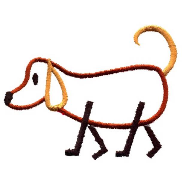 Picture of Stick Dog Machine Embroidery Design