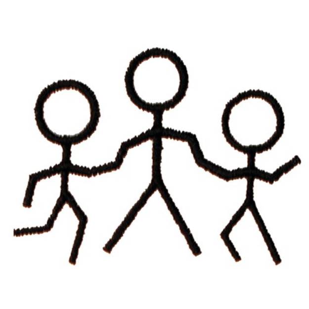 Picture of Stick People Machine Embroidery Design